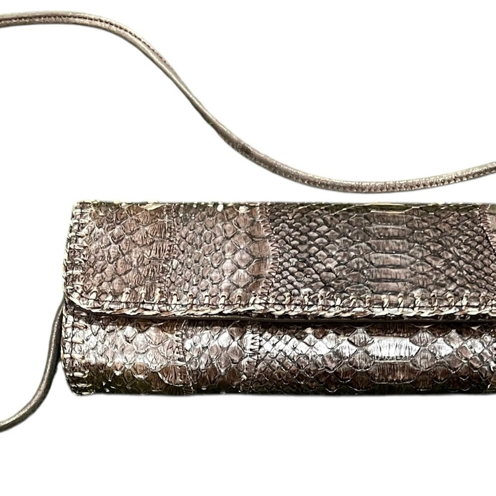 Carlis Falchi Snakeskin Wristlet Handbag - Picture 3 of 14